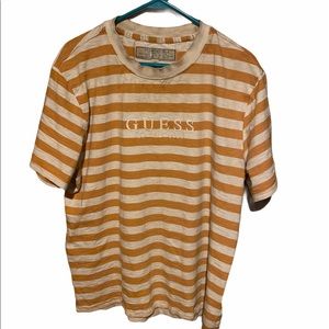 Guess Original’s Mustard and White striped T-shirt